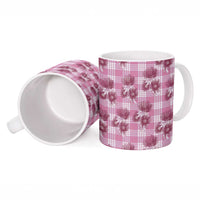 Pink Palaka Hawaii Ceramic Mug Hawaiian Lehua Blossoms LT05 - Polynesian Pride
