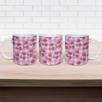 Pink Palaka Hawaii Ceramic Mug Hawaiian Lehua Blossoms LT05 - Polynesian Pride