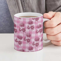 Pink Palaka Hawaii Ceramic Mug Hawaiian Lehua Blossoms LT05 - Polynesian Pride