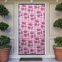Pink Palaka Hawaii Door Cover Hawaiian Lehua Blossoms LT05 Pink - Polynesian Pride