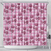 Pink Palaka Hawaii Shower Curtain Hawaiian Lehua Blossoms LT05 - Polynesian Pride