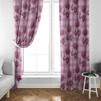 Pink Palaka Hawaii Window Curtain Hawaiian Lehua Blossoms LT05 - Polynesian Pride