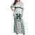 Custom Hawaii Football Family Matching Off Shoulder Maxi Dress and Hawaiian Shirt Rainbow Warriors Kakau Pattern LT05 Mom's Dress White - Polynesian Pride