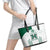 Custom Hawaii Football Leather Tote Bag Rainbow Warriors Kakau Pattern LT05 - Polynesian Pride