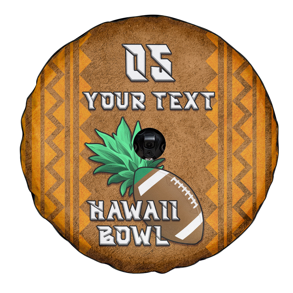 Custom Hawaii Honolulu Football Bowl Spare Tire Cover Simple Style LT05 - Polynesian Pride