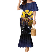 Philippines The First Hero Mermaid Dress Lapu Lapu Know Your Roots LT05 Women Navy - Polynesian Pride