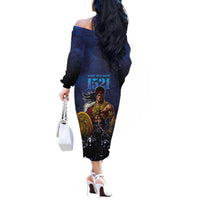 Philippines The First Hero Off The Shoulder Long Sleeve Dress Lapu Lapu Know Your Roots LT05 - Polynesian Pride