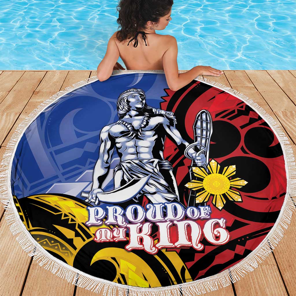 Philippines Lapu-Lapu Beach Blanket Proud Of My King LT05 - Polynesian Pride