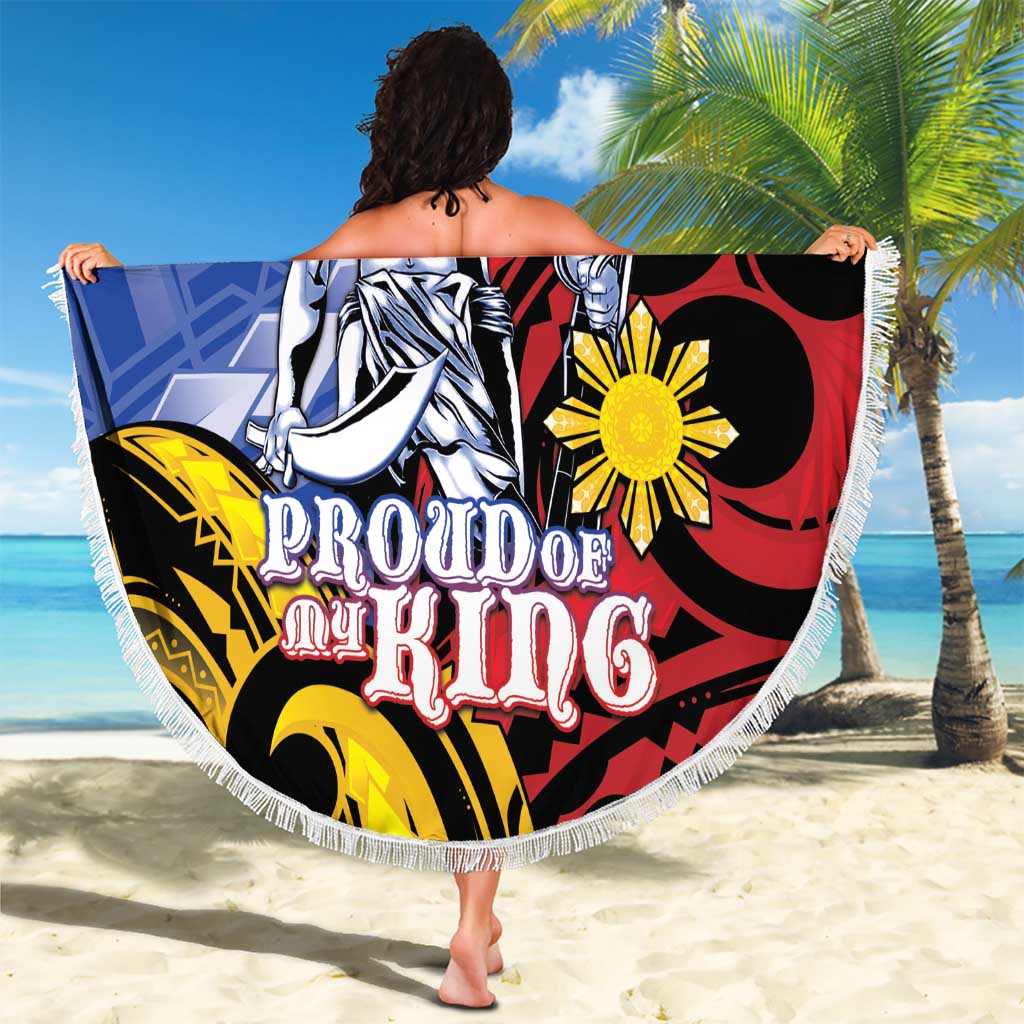 Philippines Lapu-Lapu Beach Blanket Proud Of My King LT05 - Polynesian Pride