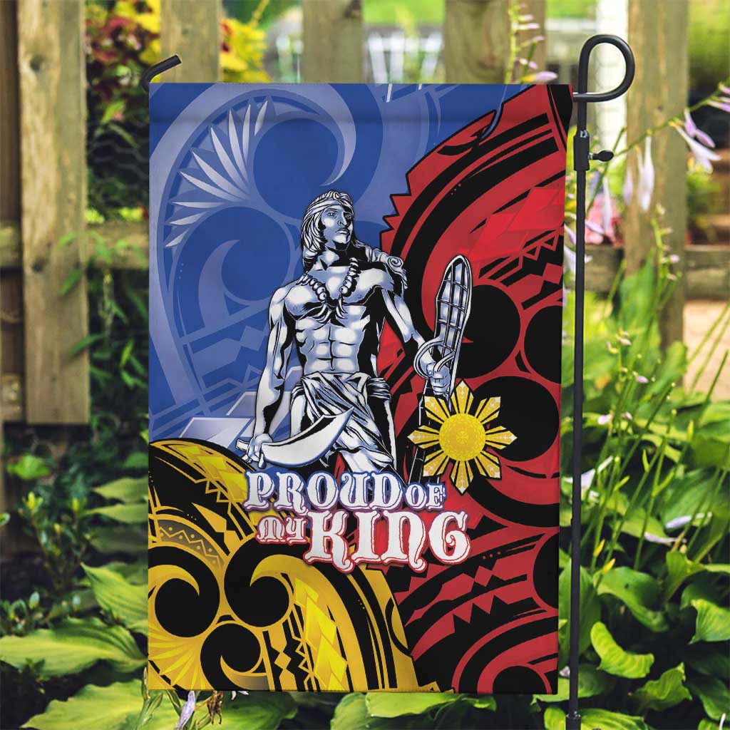 Philippines Lapu-Lapu Garden Flag Proud Of My King LT05 Garden Flag Blue - Polynesian Pride