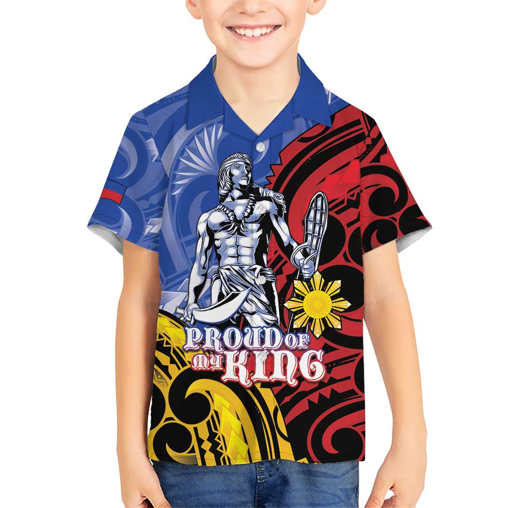 Philippines Lapu-Lapu Kid Hawaiian Shirt Proud Of My King LT05 Kid Blue - Polynesian Pride