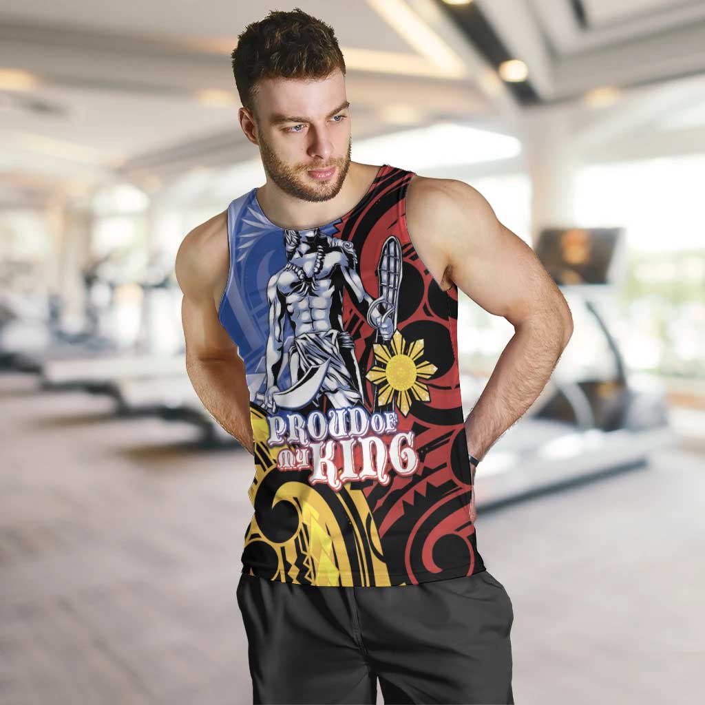 Philippines Lapu-Lapu Men Tank Top Proud Of My King LT05 Blue - Polynesian Pride