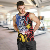 Philippines Lapu-Lapu Men Tank Top Proud Of My King LT05 Blue - Polynesian Pride