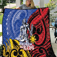 Philippines Lapu-Lapu Quilt Proud Of My King LT05 Blue - Polynesian Pride