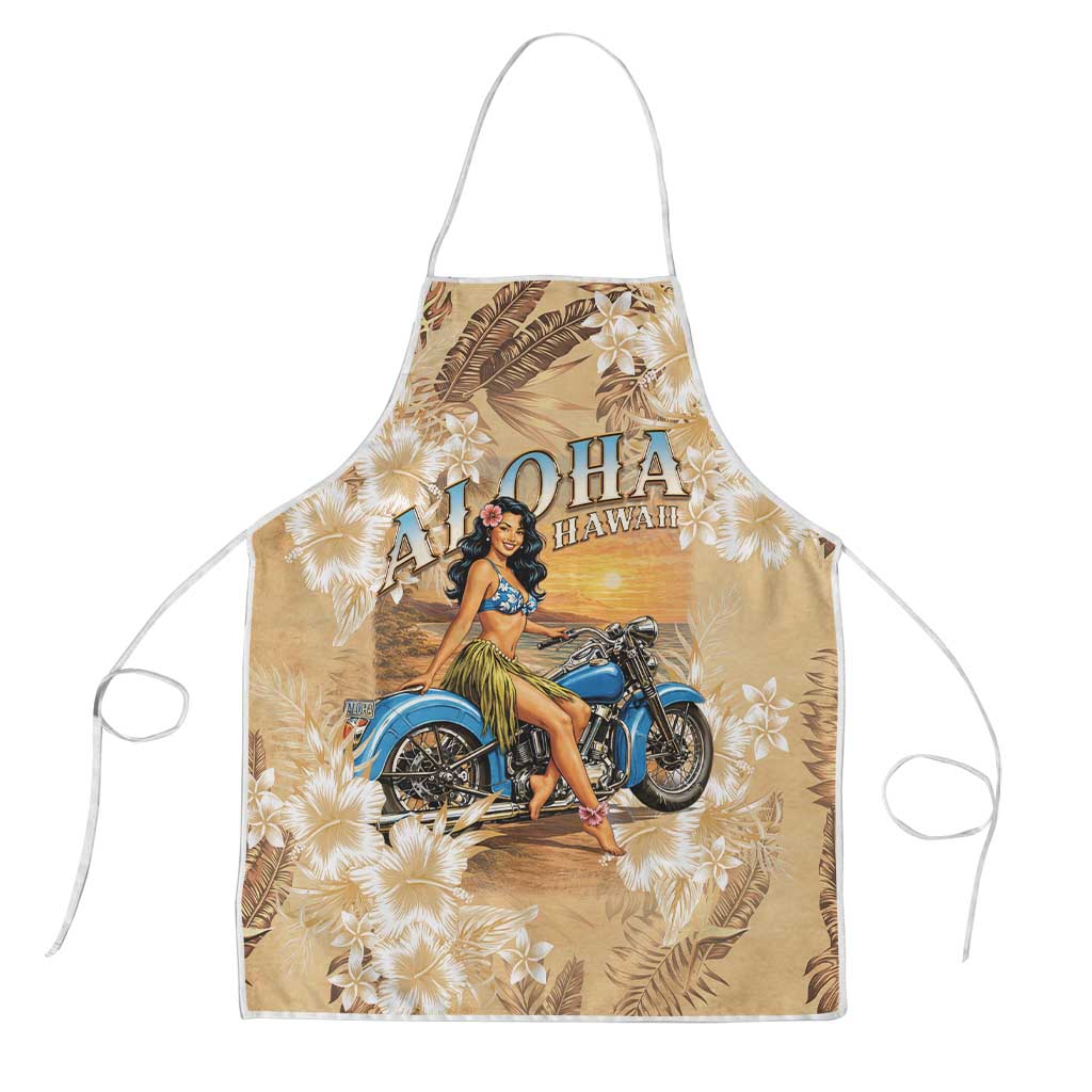 Aloha Hawaii Biker Apron Ride To Paradise LT05 Beige - Polynesian Pride