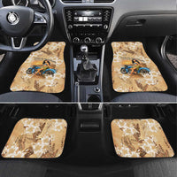 Aloha Hawaii Biker Car Mats Ride To Paradise LT05 Set 4pcs Beige - Polynesian Pride