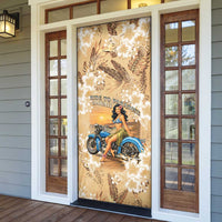 Aloha Hawaii Biker Door Cover Ride To Paradise LT05 - Polynesian Pride