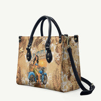 Aloha Hawaii Biker Leather Bag Ride To Paradise LT05 Beige - Polynesian Pride