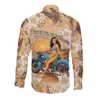 Aloha Hawaii Biker Long Sleeve Button Shirt Ride To Paradise LT05 - Polynesian Pride