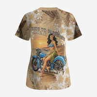 Aloha Hawaii Biker Scrub Top Ride To Paradise LT05 - Polynesian Pride
