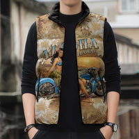 Aloha Hawaii Biker Sleeveless Puffer Jacket Ride To Paradise LT05 - Polynesian Pride