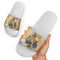 Aloha Hawaii Biker Slide Sandals Ride To Paradise LT05 - Polynesian Pride