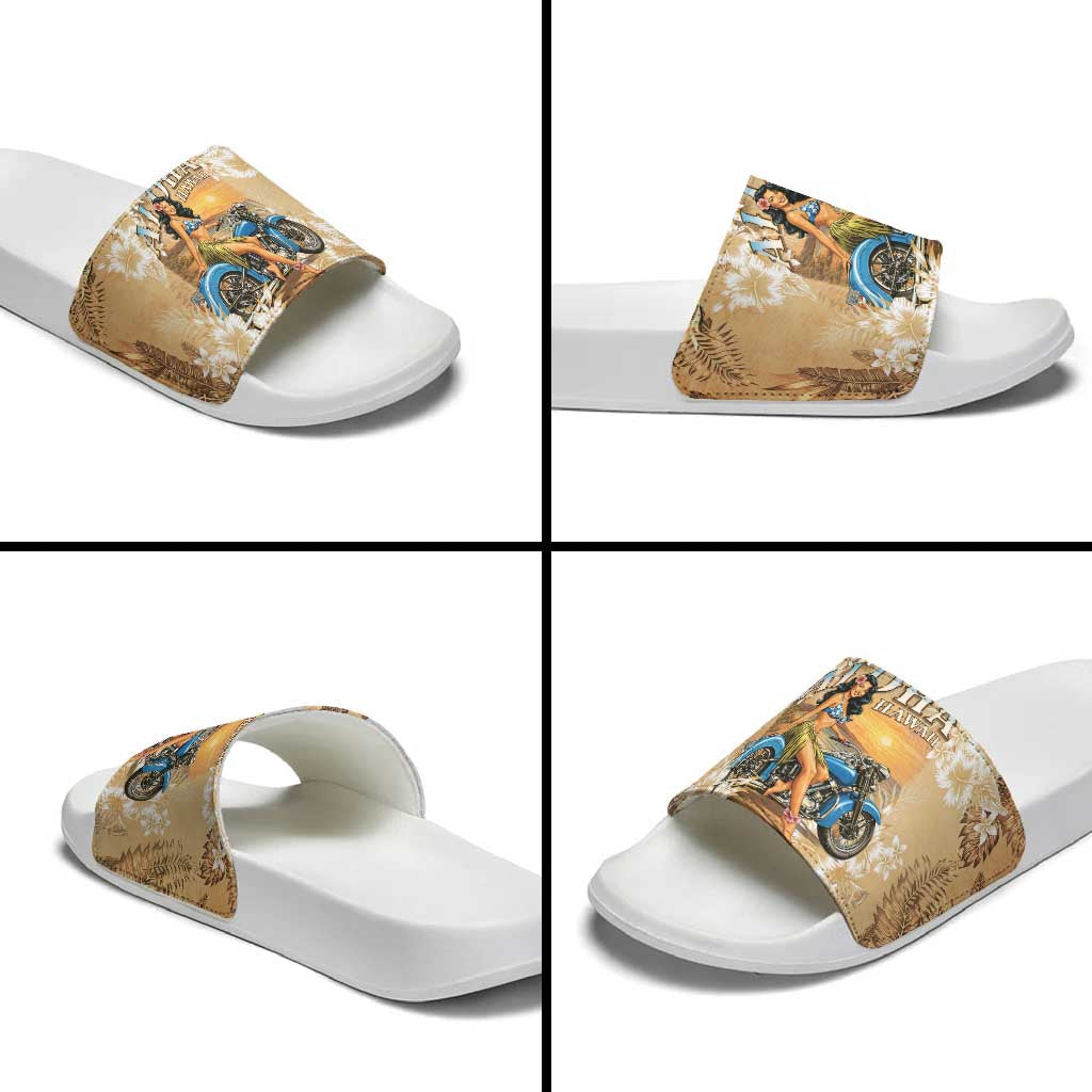 Aloha Hawaii Biker Slide Sandals Ride To Paradise LT05 - Polynesian Pride