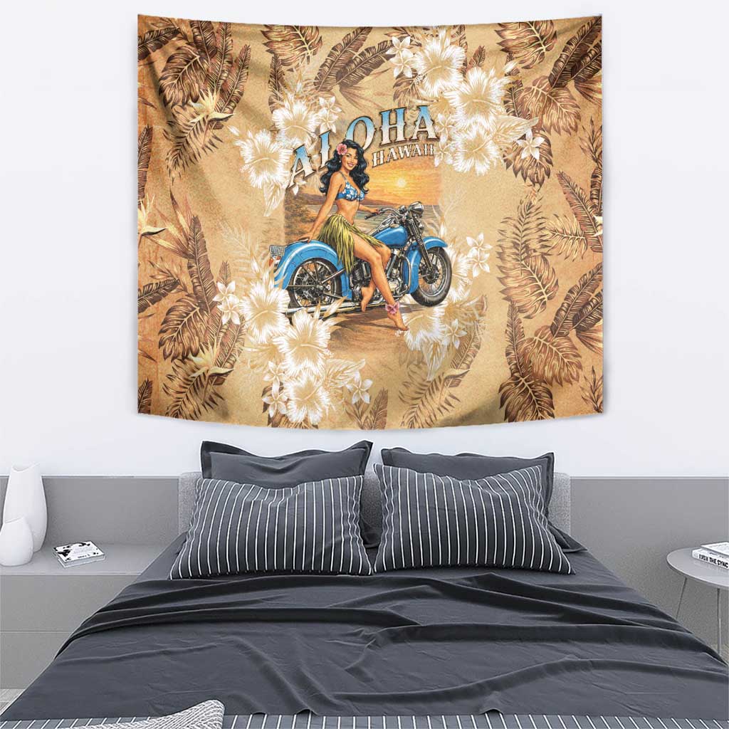 Aloha Hawaii Biker Tapestry Ride To Paradise LT05 - Polynesian Pride