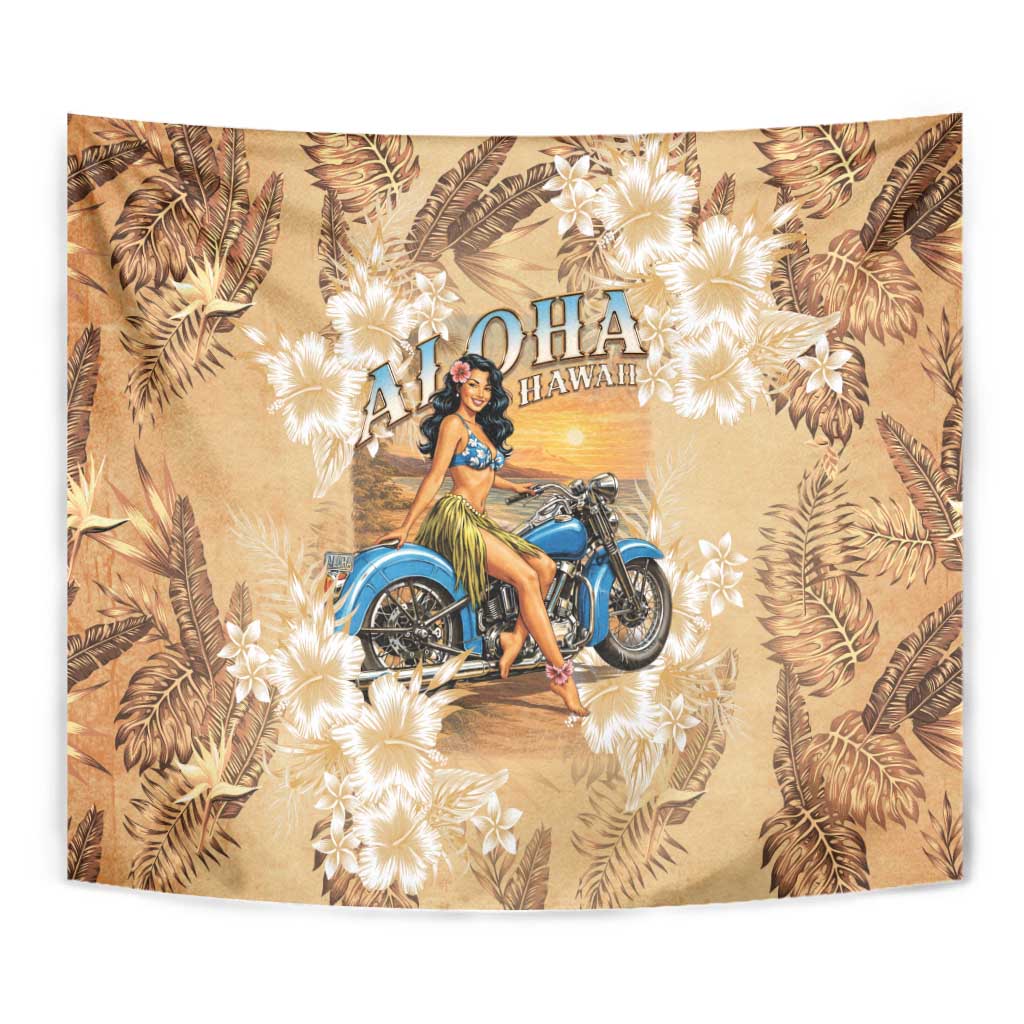 Aloha Hawaii Biker Tapestry Ride To Paradise LT05 - Polynesian Pride