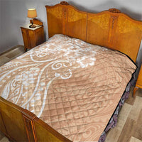 Polynesian Women's Day Quilt Brown Hibiscus Flowers With Polynesian Pattern LT05 - Polynesian Pride