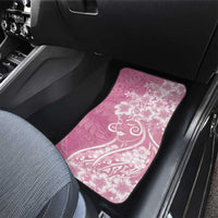 Polynesian Women's Day Car Mats Pink Hibiscus Flowers With Polynesian Pattern LT05 - Polynesian Pride