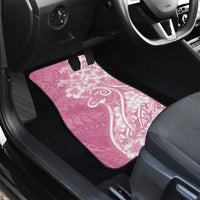 Polynesian Women's Day Car Mats Pink Hibiscus Flowers With Polynesian Pattern LT05 - Polynesian Pride