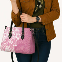 Polynesian Women's Day Leather Bag Pink Hibiscus Flowers With Polynesian Pattern LT05 - Polynesian Pride