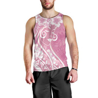 Polynesian Women's Day Men Tank Top Pink Hibiscus Flowers With Polynesian Pattern LT05 - Polynesian Pride