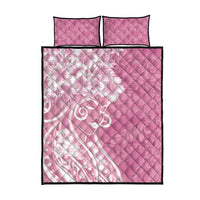 Polynesian Women's Day Quilt Bed Set Pink Hibiscus Flowers With Polynesian Pattern LT05 - Polynesian Pride