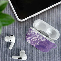 Polynesian Women's Day AirPods Case Purple Hibiscus Flowers With Polynesian Pattern LT05 - Polynesian Pride