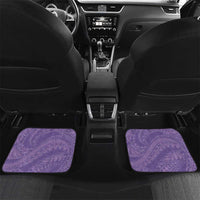 Polynesian Women's Day Car Mats Purple Hibiscus Flowers With Polynesian Pattern LT05 Set 2pcs - Back Purple - Polynesian Pride