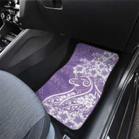 Polynesian Women's Day Car Mats Purple Hibiscus Flowers With Polynesian Pattern LT05 - Polynesian Pride