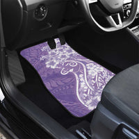 Polynesian Women's Day Car Mats Purple Hibiscus Flowers With Polynesian Pattern LT05 - Polynesian Pride