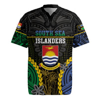 Personalised South Sea Islanders And Gilbert Islands Rugby Jersey Kanakas Polynesian Pattern LT05 Black - Polynesian Pride