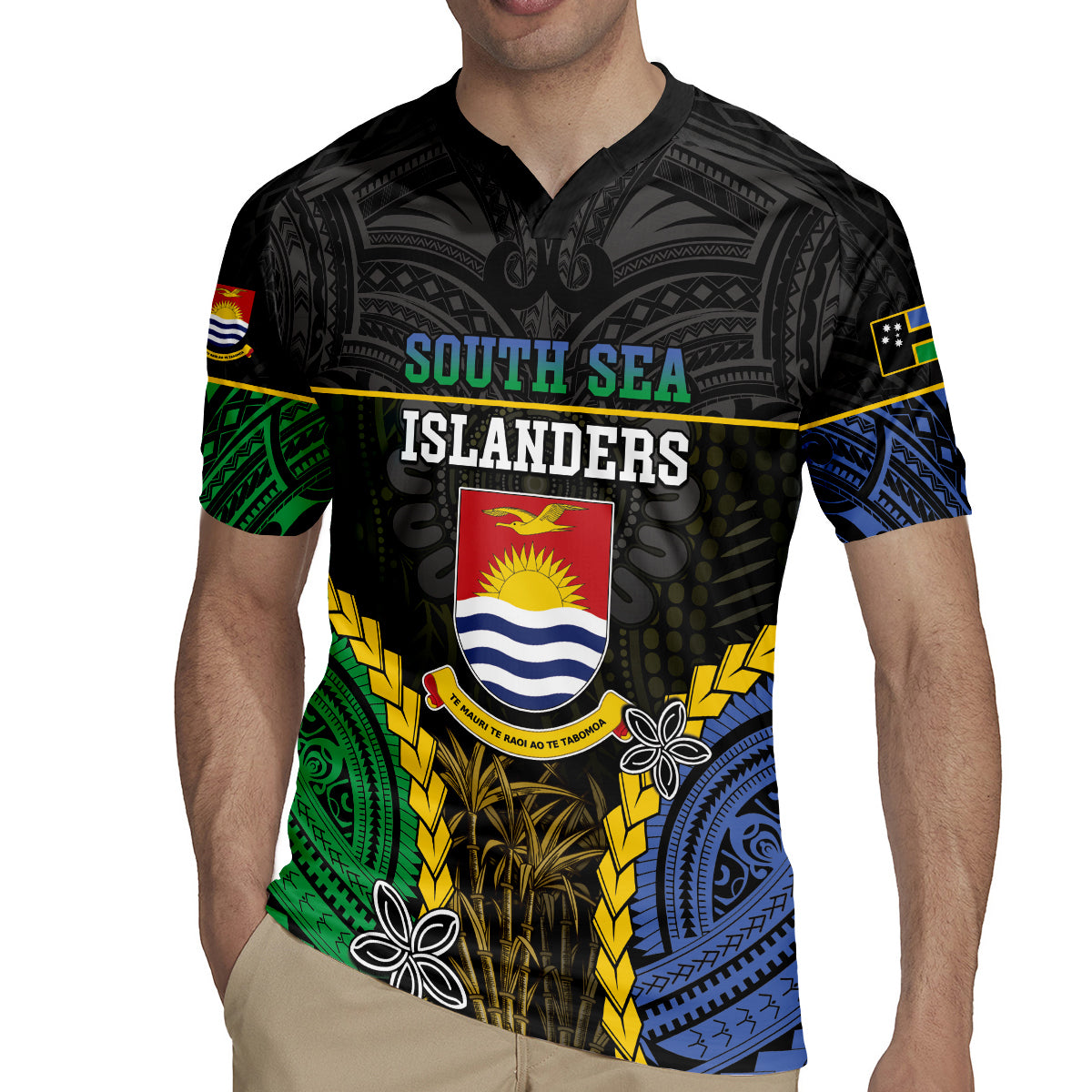 Personalised South Sea Islanders And Gilbert Islands Rugby Jersey Kanakas Polynesian Pattern LT05 - Polynesian Pride
