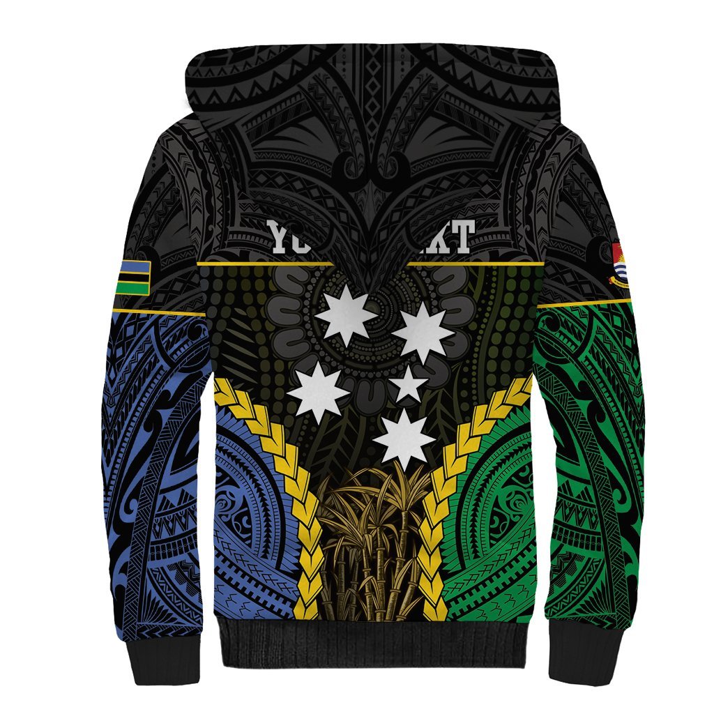 Personalised South Sea Islanders And Gilbert Islands Sherpa Hoodie Kanakas Polynesian Pattern LT05 - Polynesian Pride