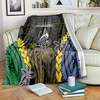 South Sea Islanders And New Caledonia Blanket Kanakas Polynesian Pattern LT05 Black - Polynesian Pride