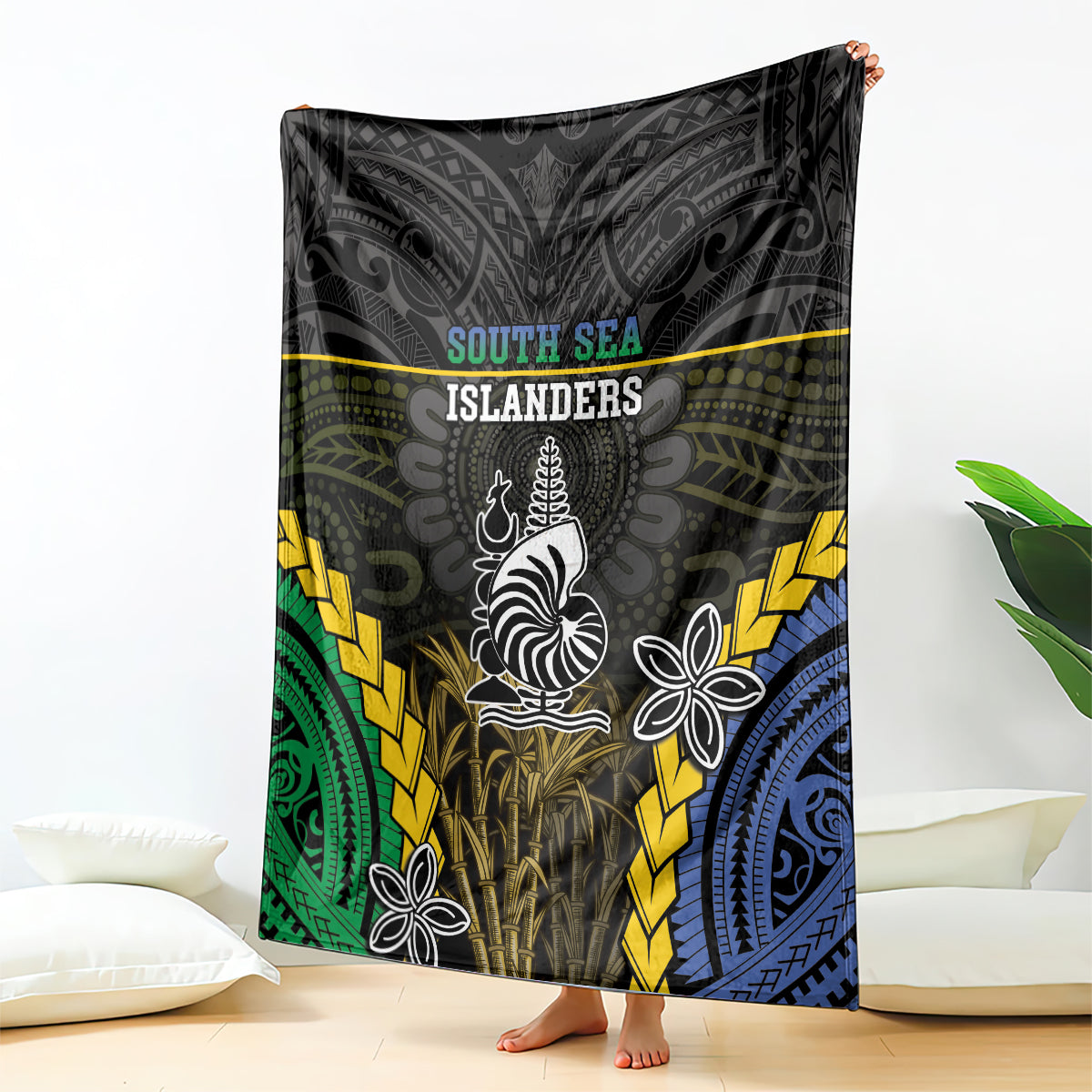 South Sea Islanders And New Caledonia Blanket Kanakas Polynesian Pattern LT05 - Polynesian Pride