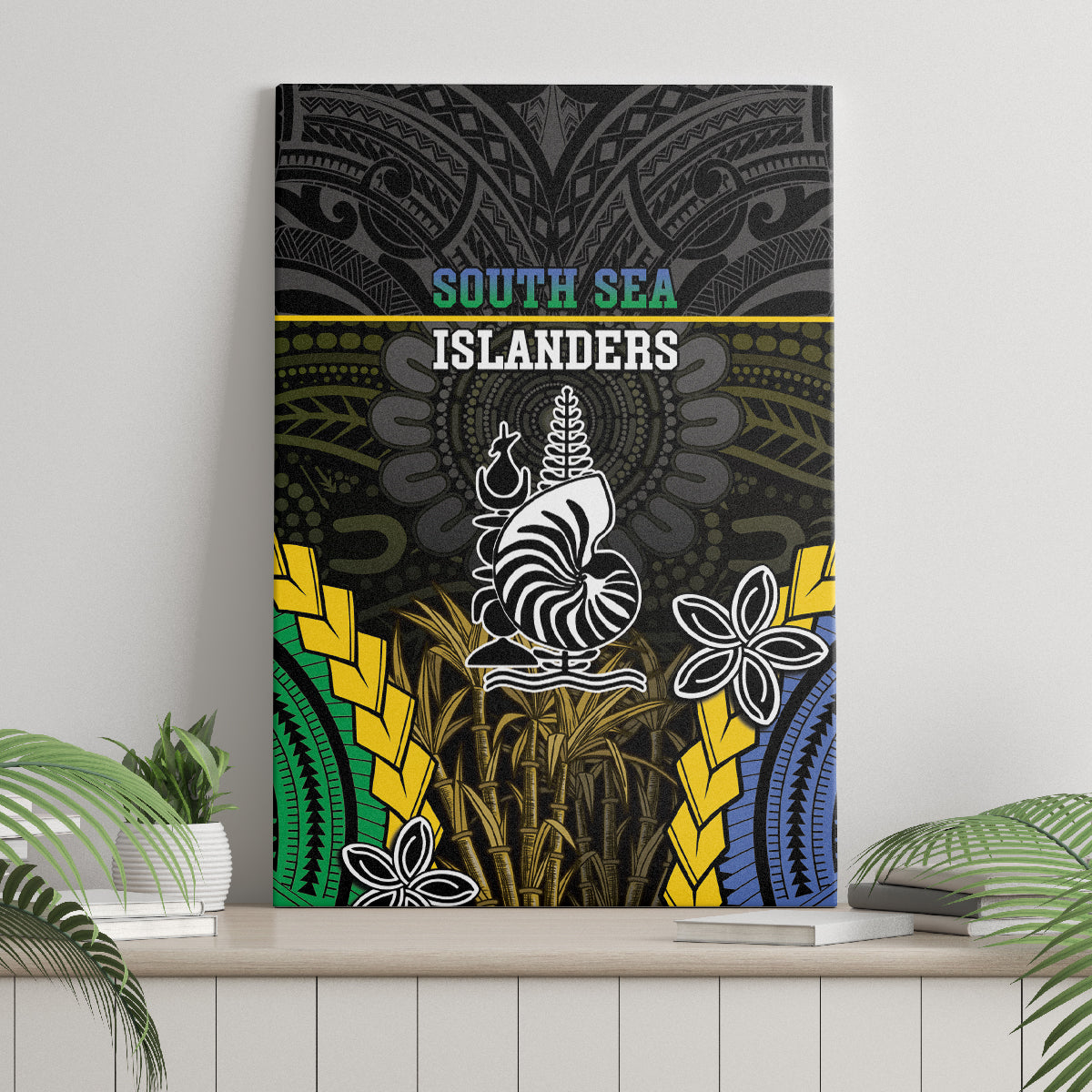 South Sea Islanders And New Caledonia Canvas Wall Art Kanakas Polynesian Pattern LT05 - Polynesian Pride