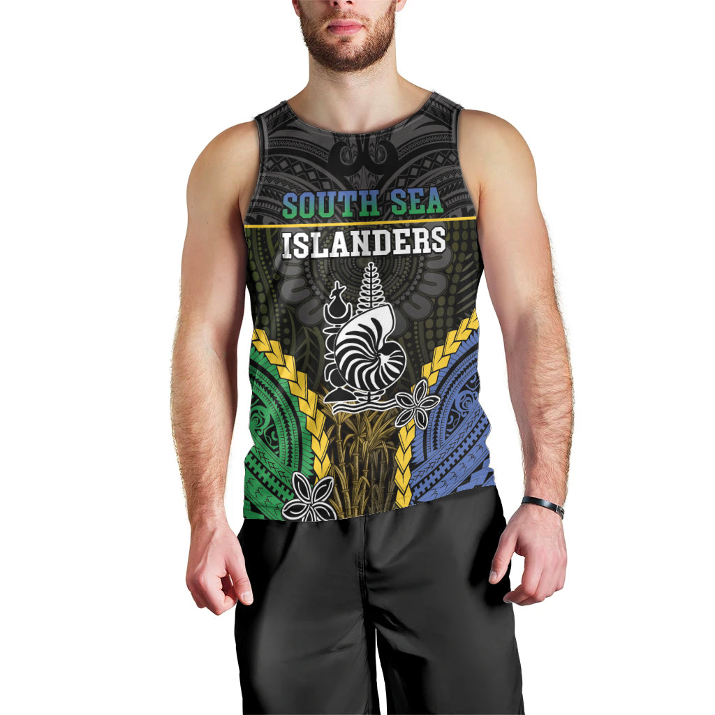 Personalised South Sea Islanders And New Caledonia Men Tank Top Kanakas Polynesian Pattern LT05 - Polynesian Pride