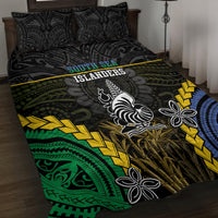 South Sea Islanders And New Caledonia Quilt Bed Set Kanakas Polynesian Pattern LT05 Black - Polynesian Pride