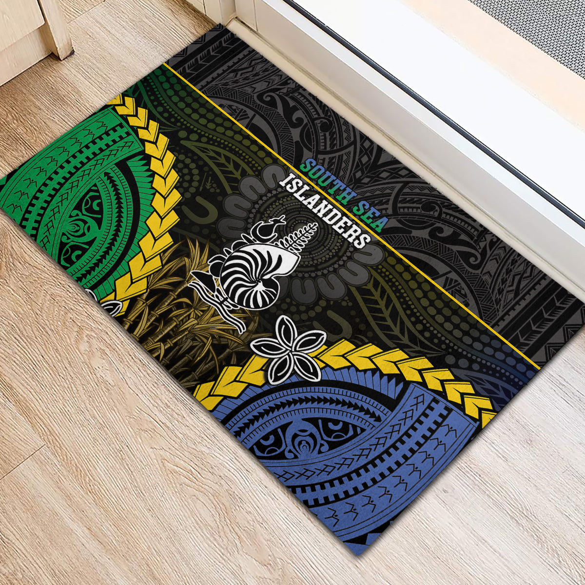 South Sea Islanders And New Caledonia Rubber Doormat Kanakas Polynesian Pattern LT05 - Polynesian Pride