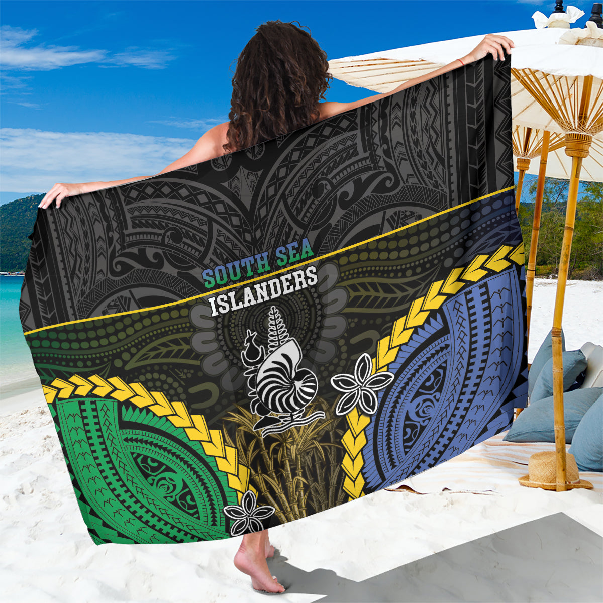 South Sea Islanders And New Caledonia Sarong Kanakas Polynesian Pattern