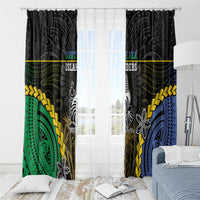 South Sea Islanders And New Caledonia Window Curtain Kanakas Polynesian Pattern LT05 - Polynesian Pride